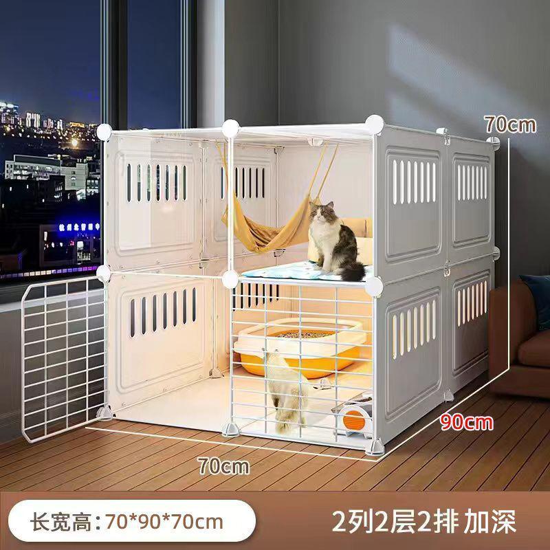 DIY猫笼子家用超大号带厕所区内室猫柜猫别墅猫屋猫窝宠物围栏