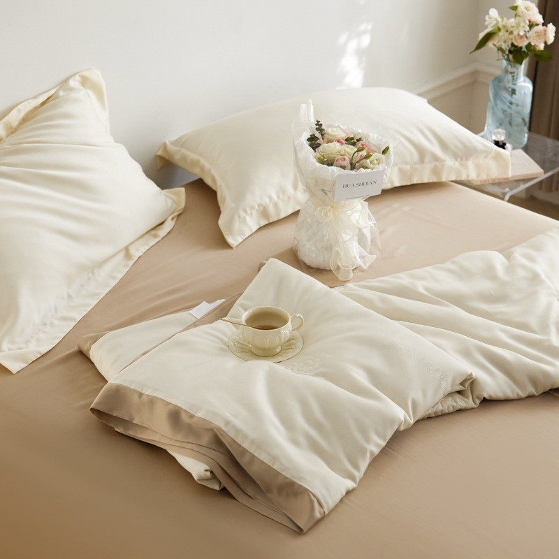 60支奥地利兰精天丝夏凉被蚕丝夏被四件套冰丝空调被可机洗薄被子