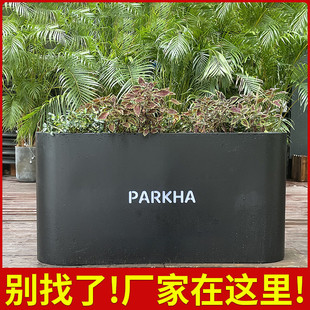 铁艺场外钢户外花箱市政广镀锌摆围栏厂家定制不锈钢长方形花池