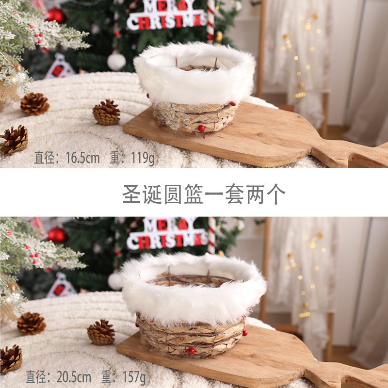 圣诞节装饰品创意diy店铺小房子造雪场景布置家用木屋氛围道具