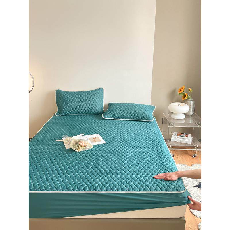 gz6m四件套乳胶凉席床笠款夏季冰丝席三件套可机洗空调席夏天家用