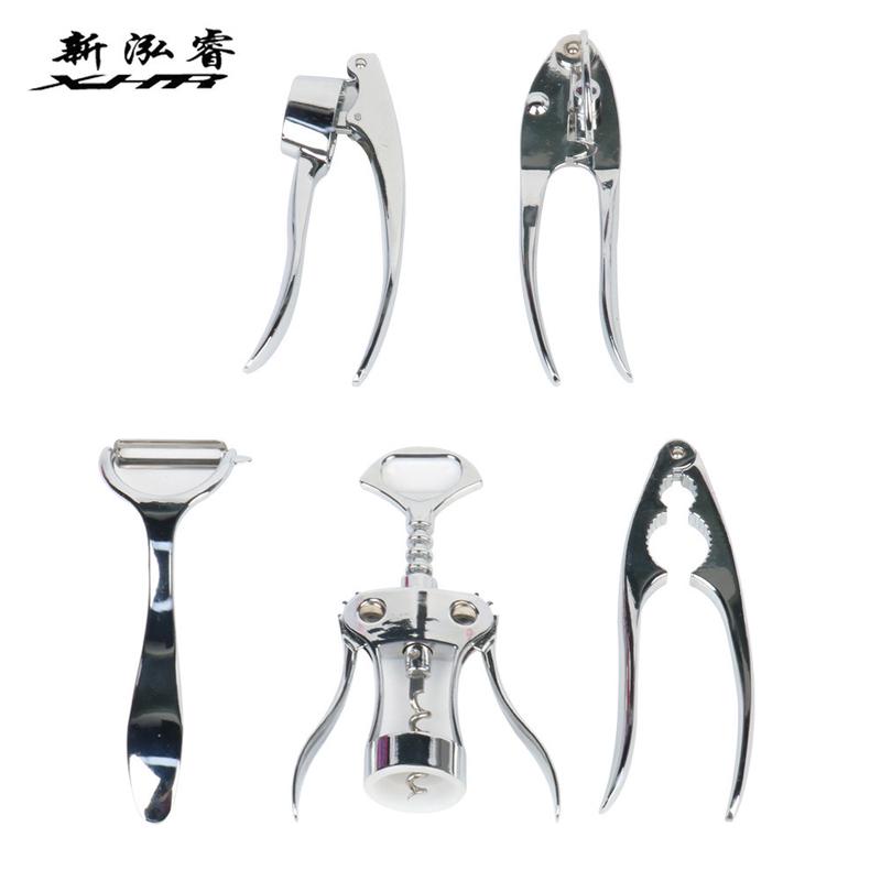 厨房小用具配厨具架披萨五件套开罐器套装刀红酒开瓶器
