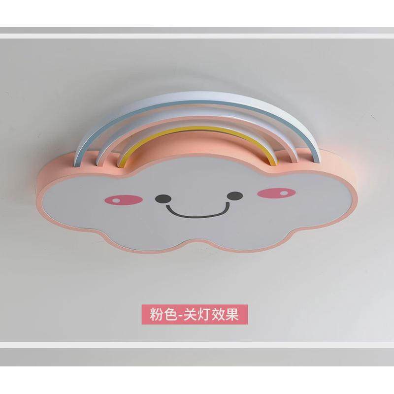 卡通led吸顶灯创意儿童彩虹云朵灯男孩女孩小天花书房护眼卧顶灯