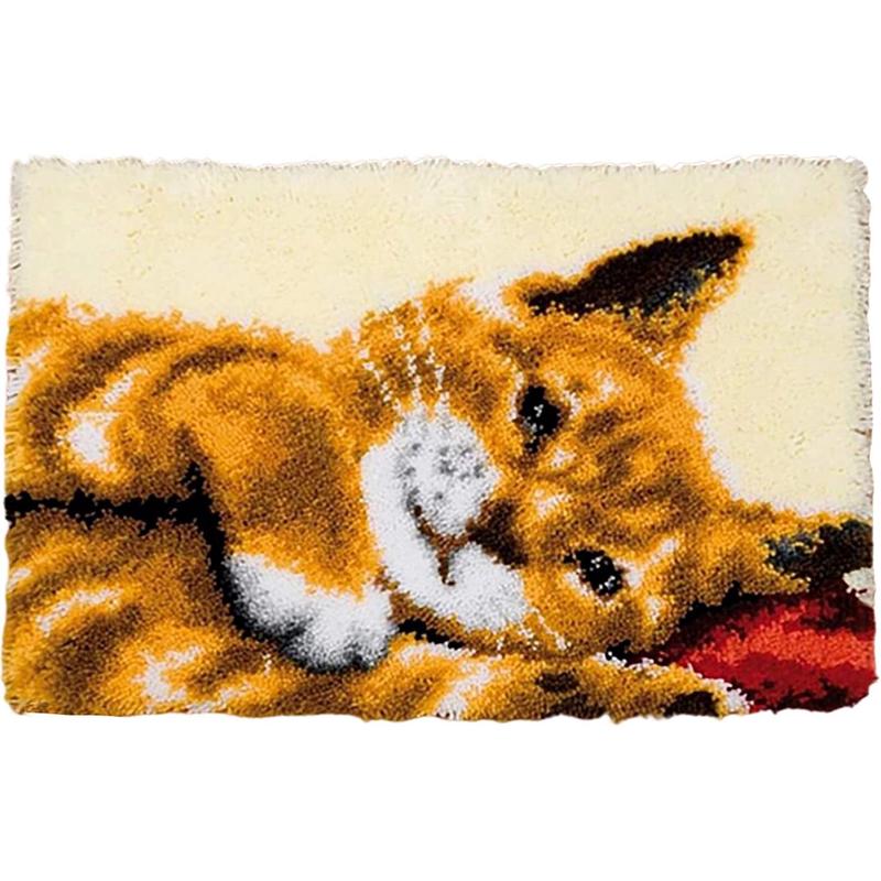 diy十字绣地毯绣段段绣段段绣大地垫图案猫手工diy