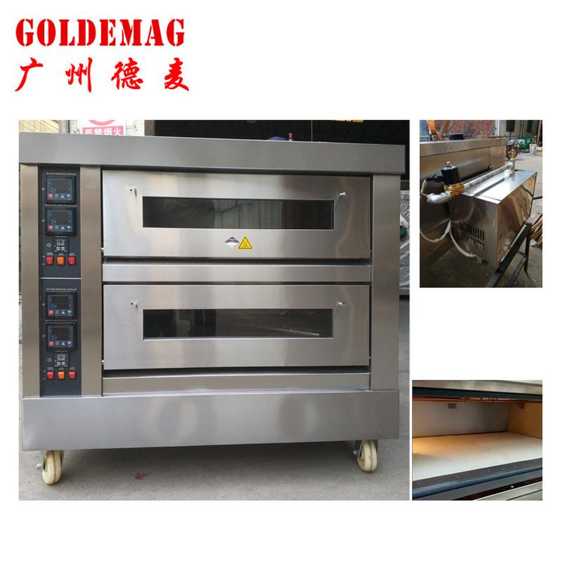 厂家销售两层四盘全数显双层不锈钢温控披萨电烤箱加蒸汽加石板