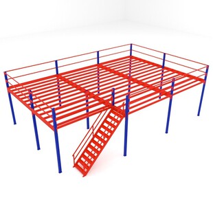 阁楼式平台搭建工厂仓储仓库库房大型钢结构货架两层重型阁楼货架