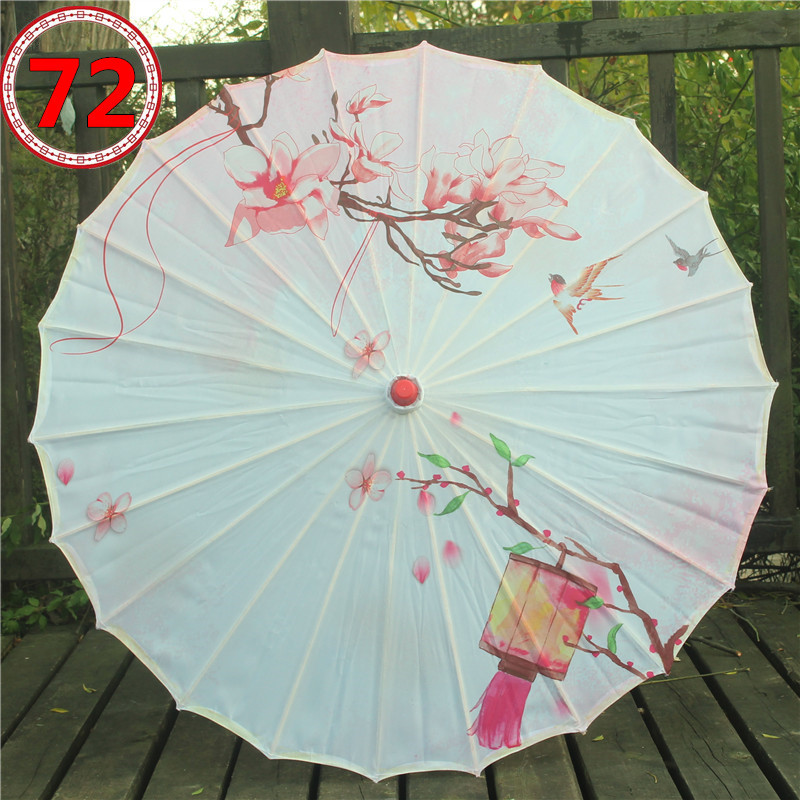包邮中国风儿童古典走秀防晒旗袍汉服油纸伞古装绸布典中古婚新款
