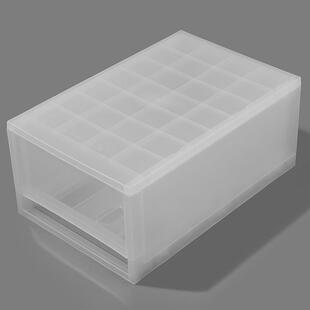 抽屉文件盒桌面收纳盒pp透明长方形大容量储物盒梳妆台收纳整理盒