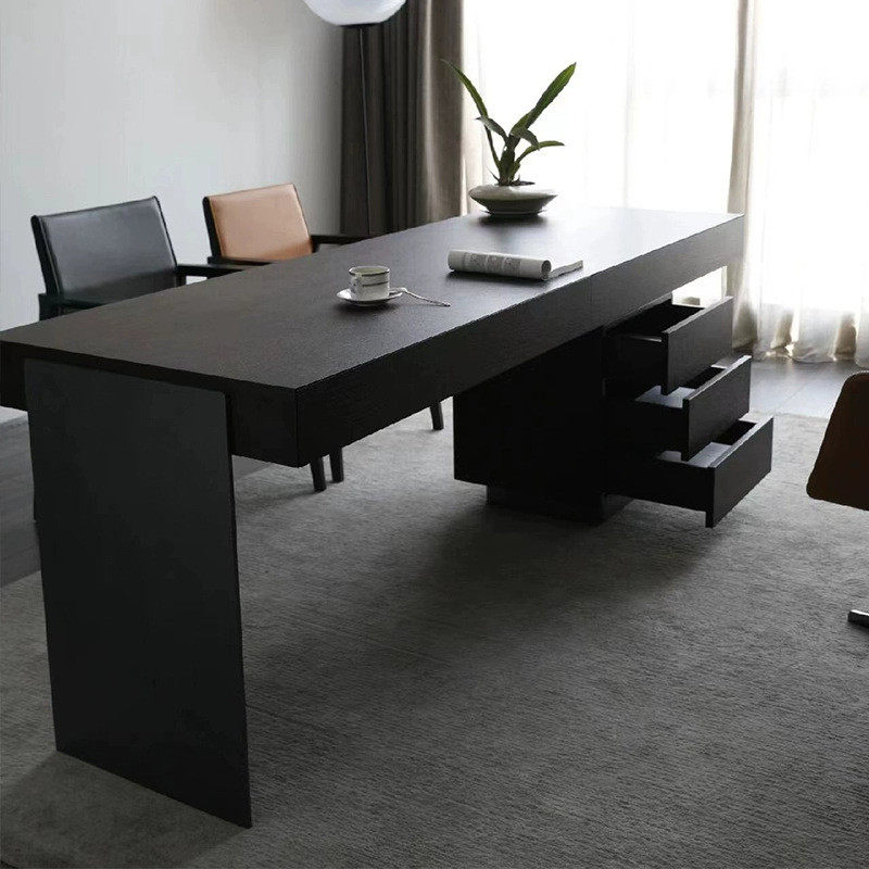 意式设计师极简书桌现代轻奢简约书房样板房别墅办公桌跨境写字台,住宅家具,电脑桌,淘宝优惠券,粉丝福利购,淘宝优惠卷