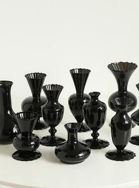 新款ins洛可可花瓶时尚小花瓶玻璃插花养花瓶迷你水培桌面摆件批