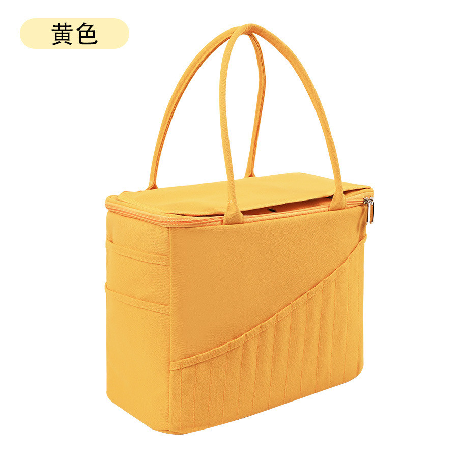 新款帆布毛线棒针收纳包手提式家用大容量编织工具收纳袋包邮