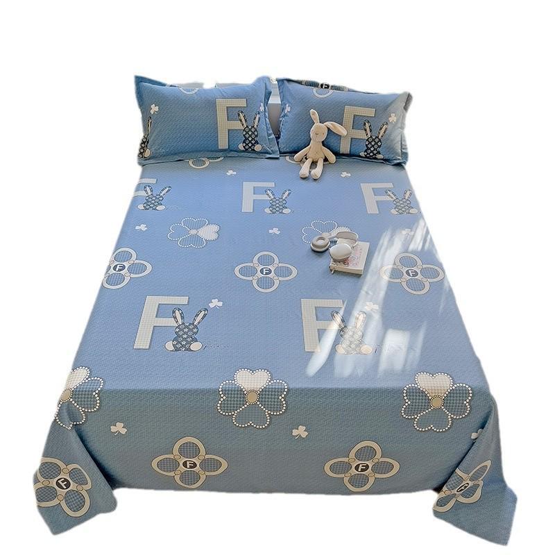 热销纯棉磨毛加厚床单单件全棉100冬季学生宿舍家用单人被单三件