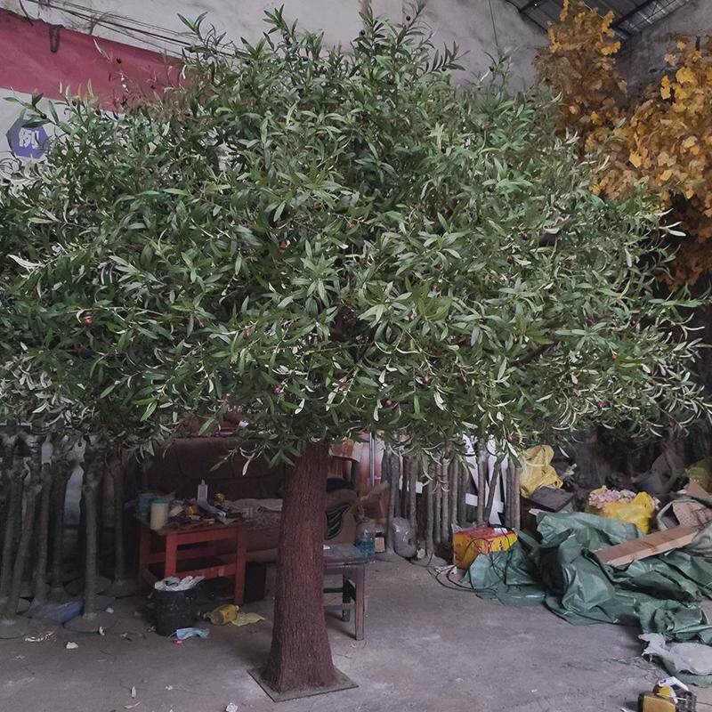 仿真绿植橄榄树装饰陈设景观北欧风家居室内外大型植物盆栽橄榄树