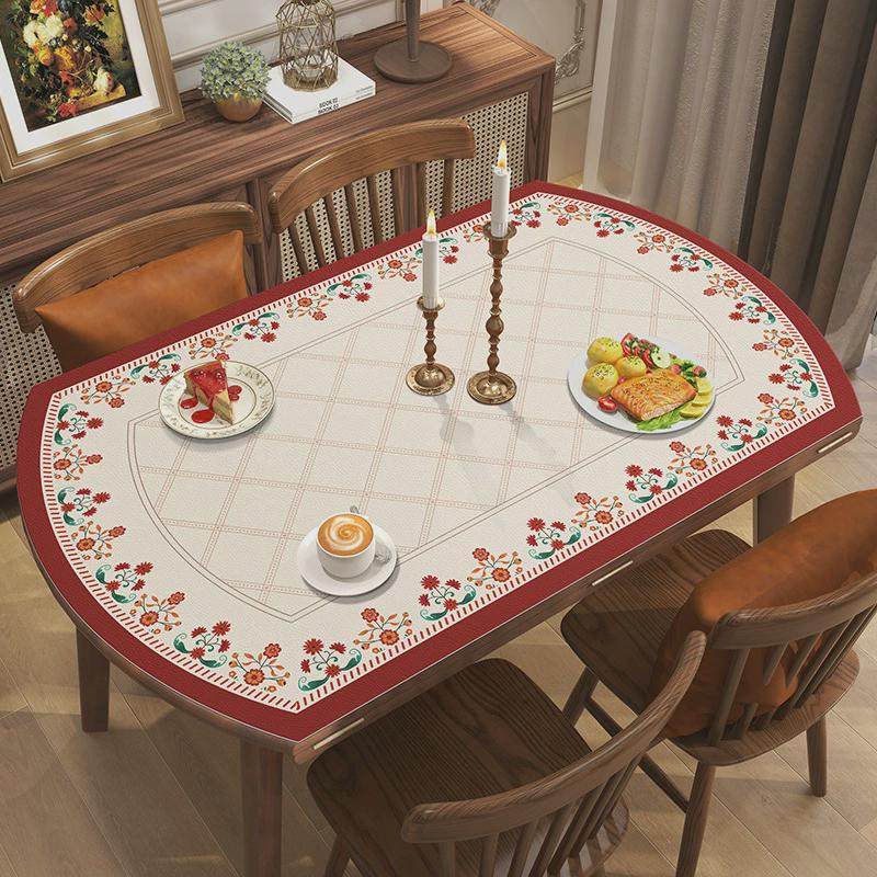 轻奢餐桌长椭圆形桌布防水防油免洗弧形美式垫子pvc防烫茶几台布,居家布艺,桌布,淘宝优惠券,粉丝福利购,淘宝优惠卷