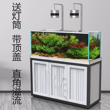 鱼缸客厅创意草缸底滤水族箱大小型家用雨林轻奢干湿分离玻璃溪流