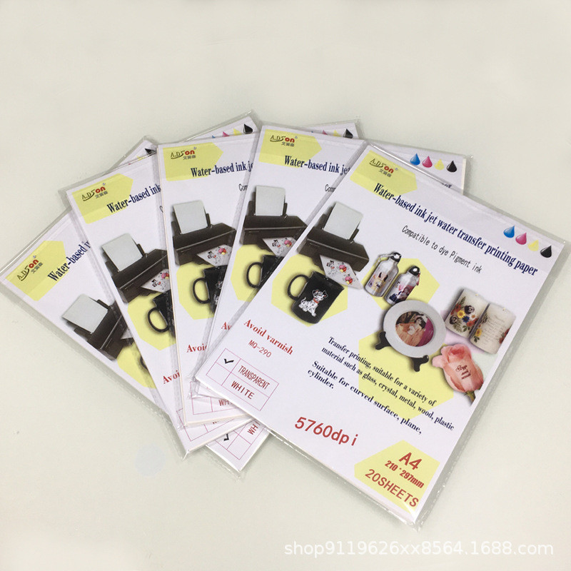 a4喷墨工厂直供透明型水转印纸陶瓷贴花转印玻璃水
