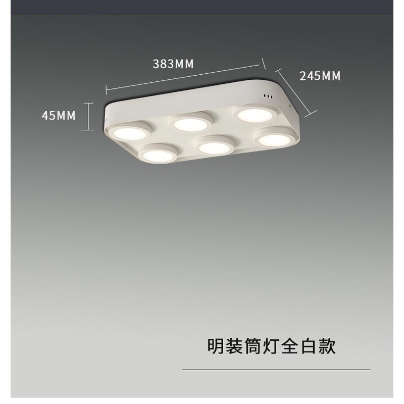 超薄明装筒灯直播补光灯格栅天花灯餐厅家用免开孔灯无主顶灯