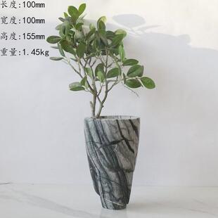 现代简约轻奢高端大气大理石花瓶摆件客厅书房茶几酒柜饰品摆件