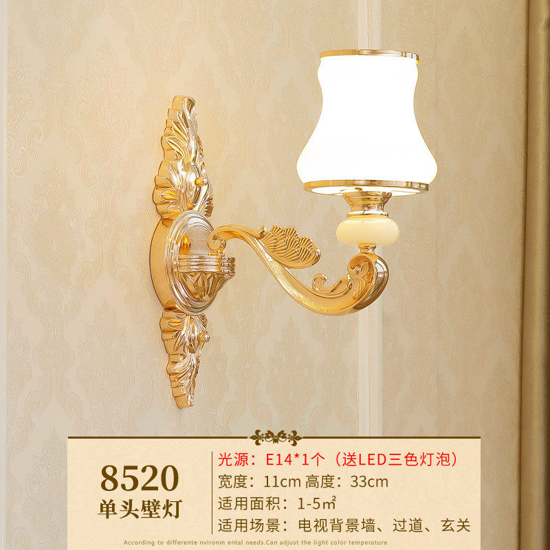 欧式壁灯客厅壁灯中山水晶壁灯过道墙壁灯卧室床头电视背景墙壁灯