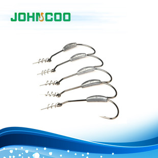 加铅曲柄钩带弹簧锁针带铅50曲柄钩装路亚曲柄钩铅头钩路亚只