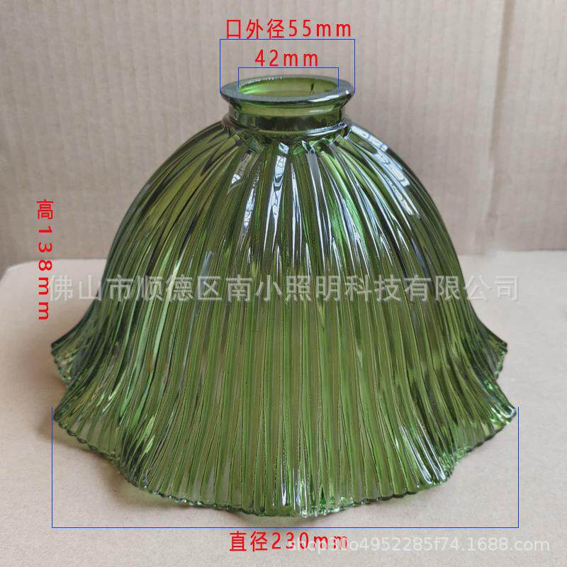 日式复古黄铜玻璃灯罩吊灯创意简约灯罩北欧玄关单头纯铜吊灯灯罩