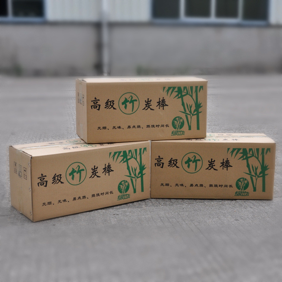 【绿也】厂家直销环保烧烤炭无烟无味福建机制木炭厂家高温炭