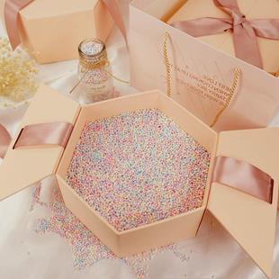 圣诞礼盒装口红泡沫流星球礼物盒空盒子伴娘伴手礼生日香水包装盒