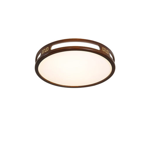 客厅2024新款包邮主灯黑胡桃木吸顶灯新中式实木led中古卧室灯