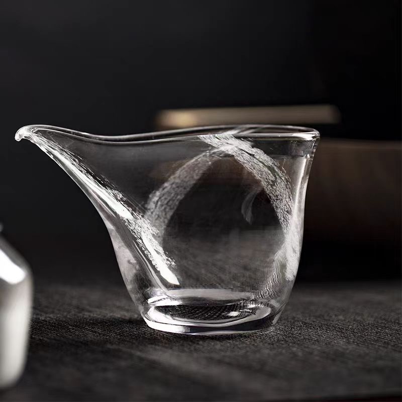 人工吹制随形水晶玻璃公道杯茶海分茶器加厚琉璃大功夫茶具配件