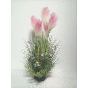 仿真狗尾巴草绿植盆景芦苇洋葱草8090cm室内家居装饰摆件植物盆栽