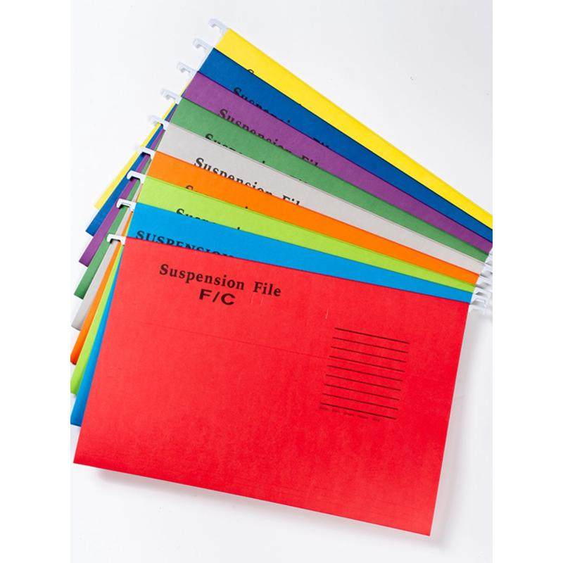 挂快劳夹彩色纸质吊挂式A4F/C挂劳夹分类物业学校公司整理挂夹