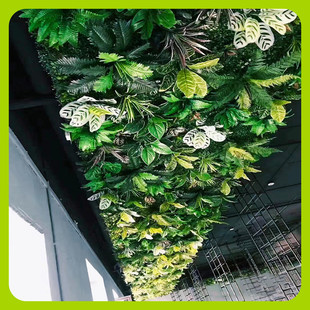 绿植墙仿真植物墙阳台塑料绿化背景户外室内装饰人造墙仿生假草坪