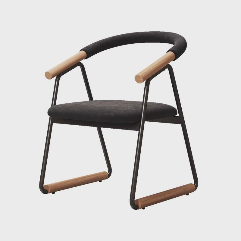 复古中古风餐椅现代简约家用椅子茶桌主人椅桌椅洽谈椅休闲椅