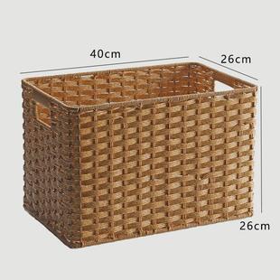 gju8卡莱电视柜格子柜收纳筐塑料仿藤编家用克书架杂物储物整理筐