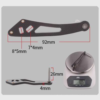 ruke把碳素摇臂摇路亚轮水滴轮鼓轮单摇臂8*5和7*4diy改装配件