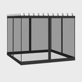 罗马直供庭院遮阳篷蚊帐网纱防蚊虫厂家帐篷户外铁艺蓬围布防虫网