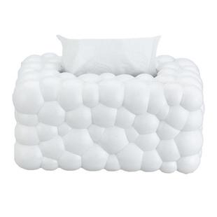 鹅卵石创意高端树脂纸巾盒餐客厅茶几酒店家用抽纸盒桌面轻奢摆件