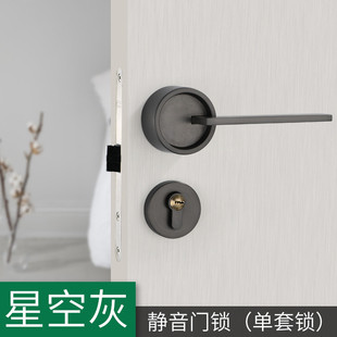 bagb美式复古黄古铜室内卧室分体房门锁木门法式把手轻奢磁吸门锁