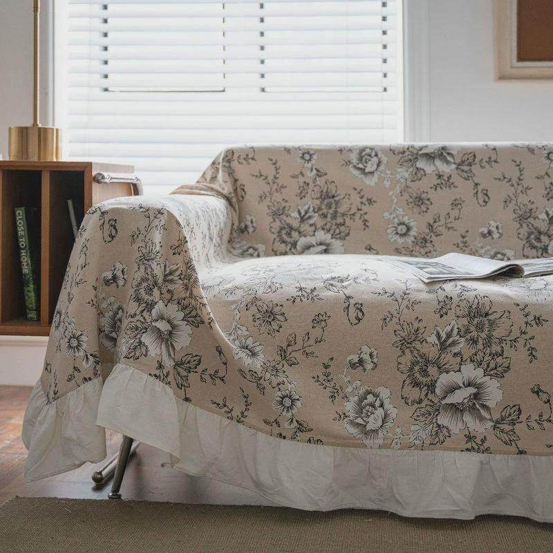 欧式沙发套沙发盖布美式田园高级感提花罩全包万能套巾全盖沙发布
