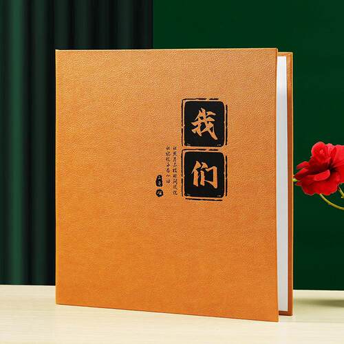 v9d@皮质插袋式纪念册情侣家庭版影集相册6寸800张大容量相册插页