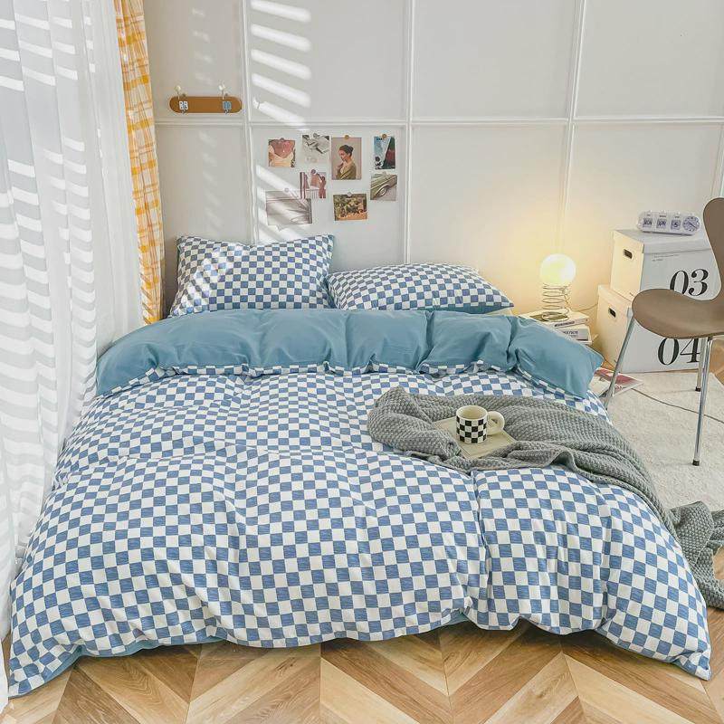 素色纯色日式水洗床单三件套床上用品裸睡学生被套拼色宿舍四件套,床上用品,床品套件/四件套/多件套,淘宝优惠券,粉丝福利购,淘宝优惠卷