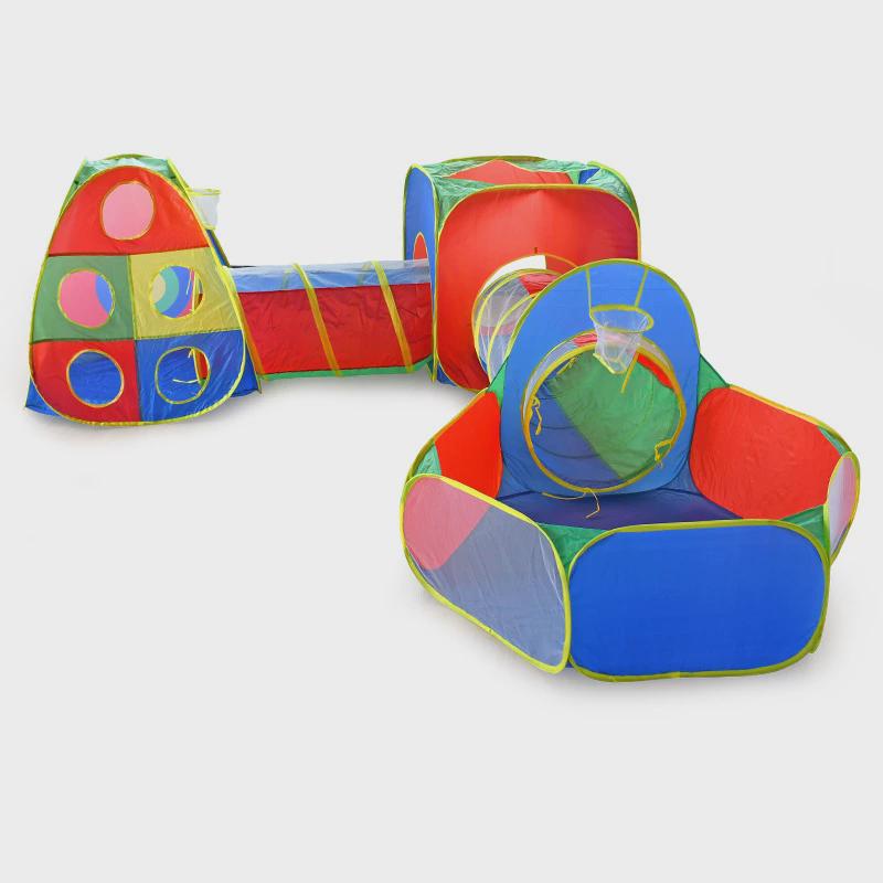 跨境儿童帐篷可折叠三件套隧道圆点波波海洋球池围栏室内游戏屋