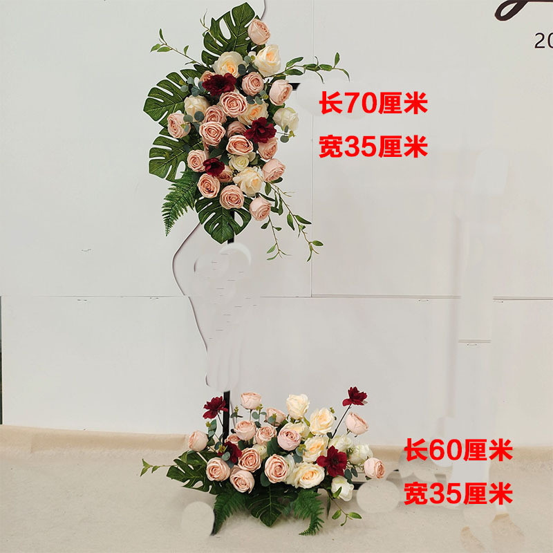 铁艺花架拱门婚礼指示牌架结婚水牌花kt迎宾拱门黑色个性礼堂