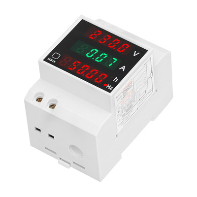 热销导轨式交流数显表电压电流频率时间累计ac80-300v100asdm007