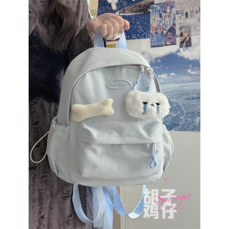 纯色百搭小书包女韩版少女学生迷你双肩包高颜值简约休闲mini背包