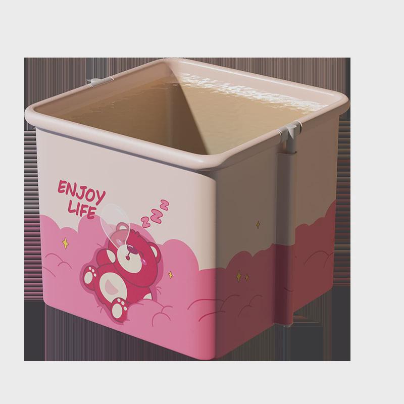 领阅浴桶超划算免装新款大号泡澡桶大人可折叠浴缸家用成人洗澡桶