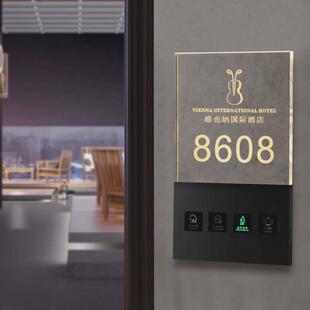 酒店发光门牌号棋牌室宾馆房间公寓茶餐厅学校号码牌带灯电子门牌