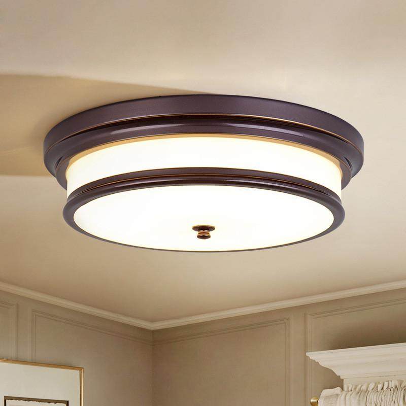 新款美式铁艺灯圆形卧室led吸顶灯北欧现代简约过道走廊灯具,家装灯饰光源,客厅吸顶灯,淘宝优惠券,粉丝福利购,淘宝优惠卷