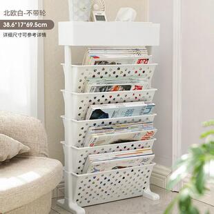 课桌边置物架学习桌收纳小孩书架夹缝书立架书桌旁落地侧边学校用