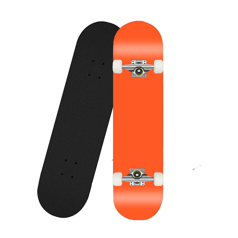 纯色滑板四轮双翘刷滑板板青少年凹板成人儿童原色单色彩色街